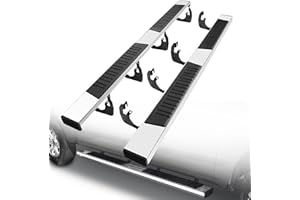 ONINE 6" Chrome Running Boards Custom Fit 2019-2024 Chevy Silverado/Gmc Sierra 1500 & 2020-2024 Silverado/Sierra 2500/3500 Crew Cab Aluminum Polished Side Step Nerf bar