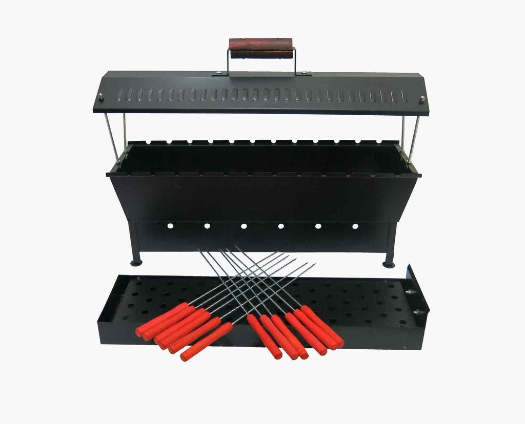 Fabrilla Hut Shaped Charcoal Barbeque Grill Set (Black) Buy Online in