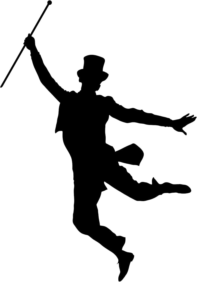 Amazon.com: Stickerbrand Tap Dancer Silhouette Wall Decal. 6ft Tall. 72inX50in (Black Color) Broadway Show Showman. #AC186: Home & Kitchen