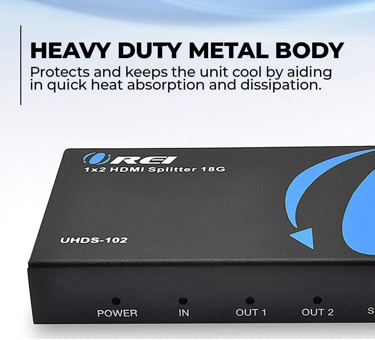 Orei UltraHD 4K @ 60 Hz 1 X 4 HDMI SPLITTER 1 In 4 Out 4 Port 4: 8-Bit - HDMI 2.0, HDCP 2.18 Gbps: Electronics
