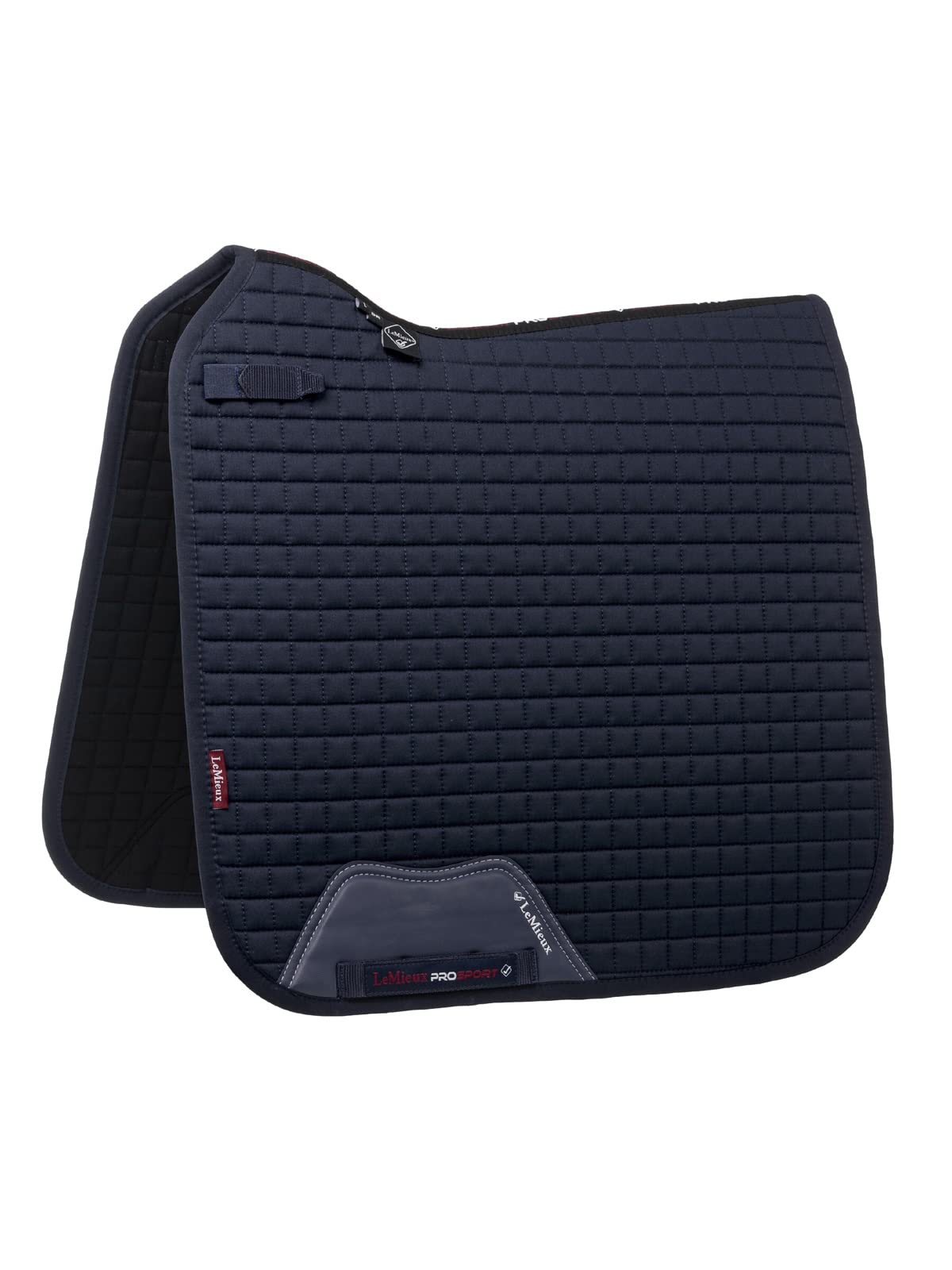 LeMieux Dressage Cotton Square Saddle Pad - Saddle Pads for Horses - Equestrian Riding Equipment and Accessories (Navy - Large)