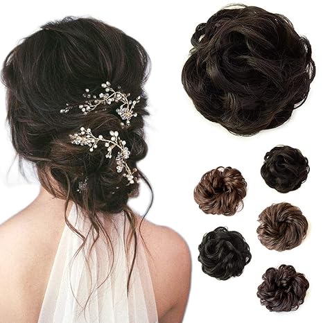Buy Beauty Angelbella Synthetic Hairpiece Curly Messy Bun Hair