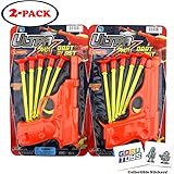 Suction Dart Gun Toy Blast For Kids with Rubber Mirror Stick Ammo Blaster Plastic Shots with rubber Suction Tips (2 Pack)