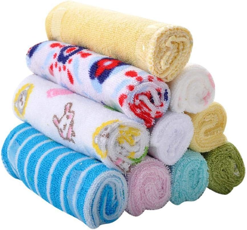 HOTUEEN Baby Soft Smooth Square Shape Cute Print Handkerchief Mini Towel Bath & Hooded Towels
