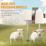 FOTYBEI 80PCS Wool Felt Polishing Buffing Wheel Dremel Rotary Tool 1/8" Shank view 2