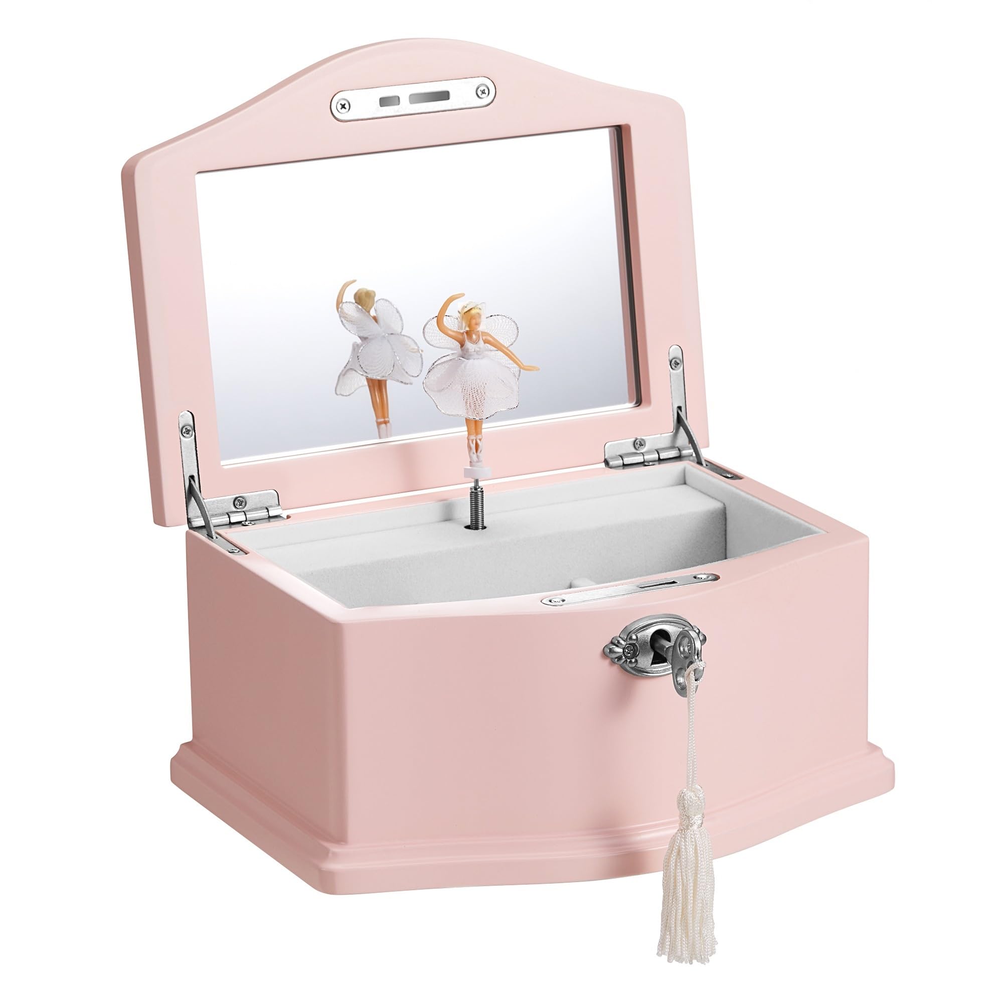 Photo 1 of Jozen Gift Medium Pink Ballerina Musical Jewelry Box with Mirror and Lock for Girls,Pink Kid's Jewelry Storage Music Chest,Gifts for Christmas,New Year and All Hoidays