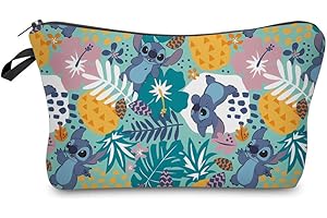 MRSP Cosmetic Bag Makeup bags for women,Small makeup pouch Travel bags for toiletries waterproof Stitch Stuff Gift (Stitch)