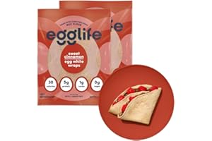 egglife egg white wraps, Sweet Cinnamon, Egg White Wraps, 12 Total Wraps (2-6 Packs) - Gluten Free, Dairy Free, No Flour, Sugar Free, Keto Friendly, Paleo, Low Net Carb, Protein Packed