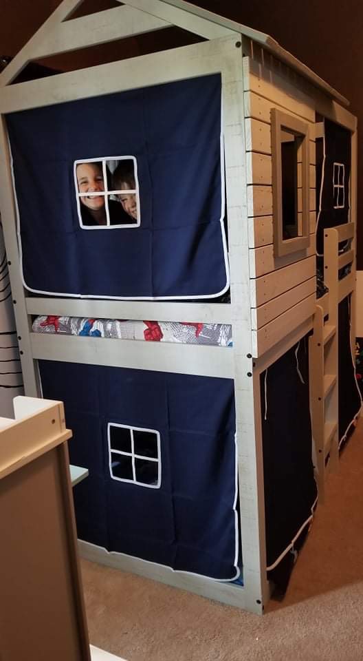 85/mo Finance Donco Kids Deer Blind Bunk Loft Bed Tent, Twin/Twin