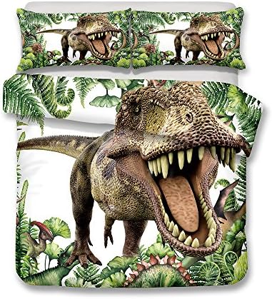 Jurassic landscape dinosaur series 3D Bedding Set Print Duvet cover set lifelike bed sheet #2 (1, Double)