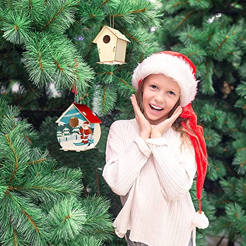 2 Pack Bird House Kit, DIY Bird House Kit for Children to Build, Paint Birdhouse, Crafts for Kids Ages 4-8 8-12, Christmas Gifts for Kids (Small)…