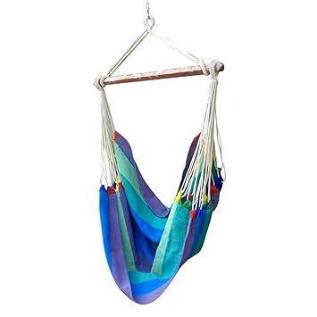 Hangit Cotton Swing Chair (Ocean Blue, 50 Centimeters)