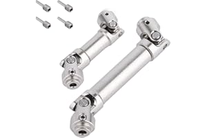 2pcs Stainless Steel Drive Shafts for 1/30 Axial SCX30 Upgrade, High Strength RC Crawler Parts & Accessories Scale-Accurate D