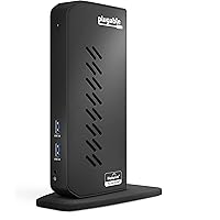 Plugable USB 3.0 and USB-C Universal Laptop Docking Station for Windows and Mac (Dual Video HDMI, Gigabit Ethernet, Audio, 6