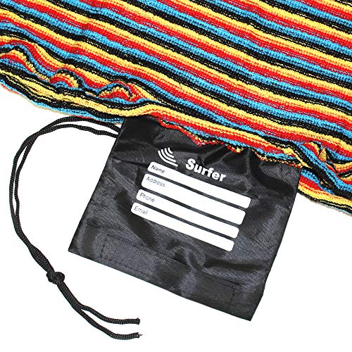 Tidal Wake TAG-IT Snub Nose Multi Surf & Wake Board Sock Bag with Built-in Name Tag, 58-59", Tag Your Bag - Personal with Your Name! (Multi Color Striped) - Thumbnail 2