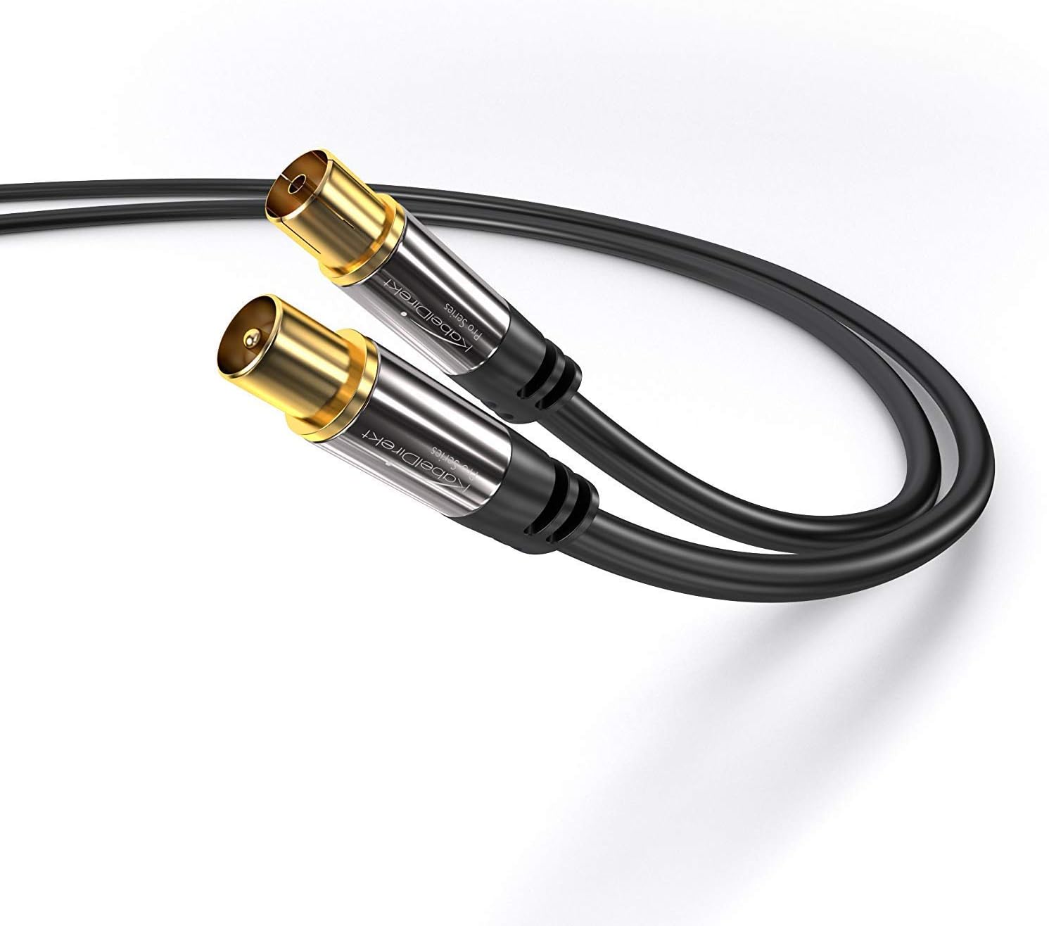 KabelDirekt, 4K TV Aerial Cable, Coaxial Cable, 1.5m, For Digital & Analogue TV, Metal Connectors - Image 3