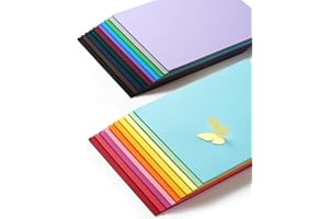 Weliu Colored Cardstock 200 Sheets | 20 Assorted Colors, 8.5"x11" 250GSM Heavyweight Paper for Scrapbooking, DIY Crafts, Card