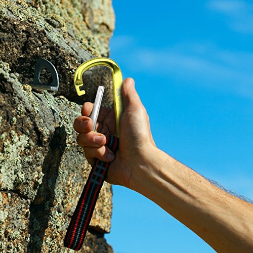 Mcirco Carabiners 12 pcs Aluminum D-Ring Locking Carabiners - Thumbnail 7
