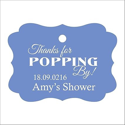 Amazon Com 100 Pcs Personalized Baby Shower Favors Tags Custom