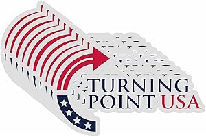 LIMECUTE 10 Pack Turning Point USA Charlie Kirk Stickers Laptop Bumper Decal Window Waterproof Car Stickers