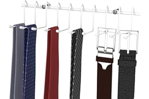 ClosetMaid 10-Hook Tie Rack and Belt Hanger for Closet, White