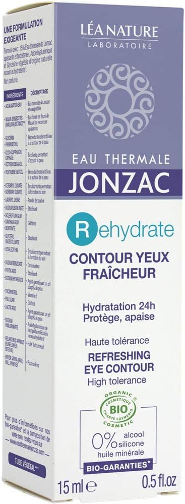 Jonzac Thermal Water Eye Care Fragrance Free Bottle Pump 15 ml - organic cosmetics, 15 ml (Pack of 1)