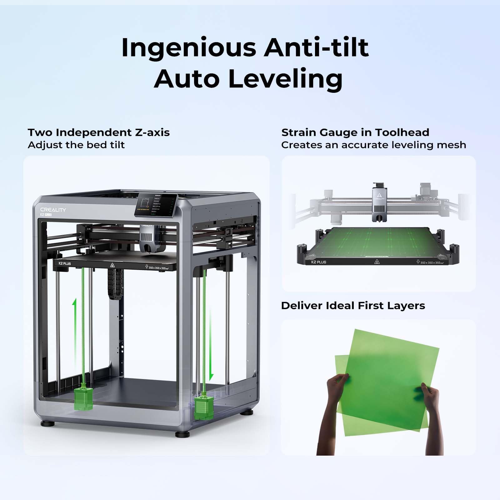 Creality K2 Plus Combo 3D Drucker, 3D Printer neues CFS für Mehrfarbendruck, 600 mm/s Hochgeschwindigkeitsdruck, Dual AI-Kamera, vollautomatisches Nivellieren, Bauvolumen 350×350×350 mm 5