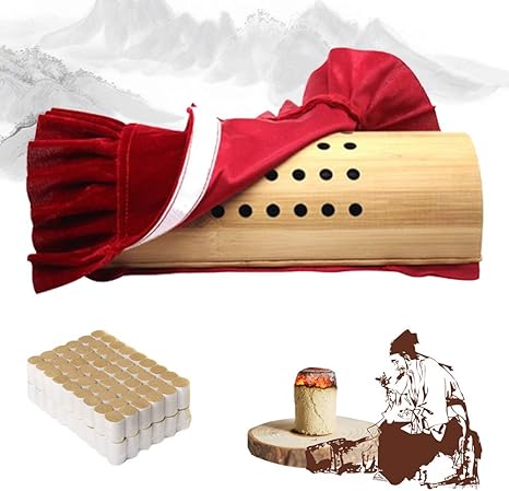 Amazon Co Jp 首の手入れ用の灸スティック付き竹灸ボックス灸スティックバーナー ホーム キッチン