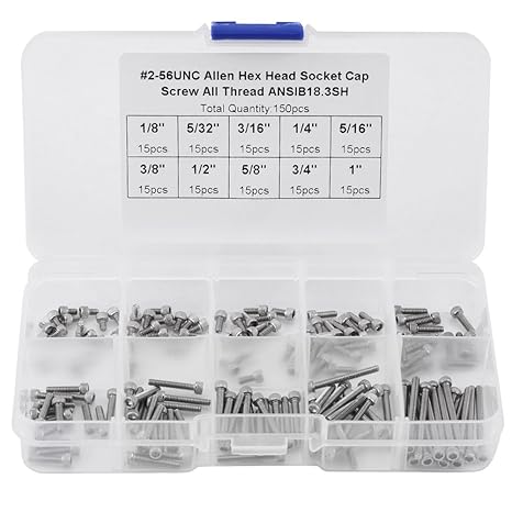 150 STÜCKE Muttern Schrauben Schrauben, 9 Größen