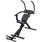 Best Fitness Semi Recumbent AB Crunch Bench, Lower &amp; Upper Abdominal Muscles Workout Machine For Home Gym, Midnight Black