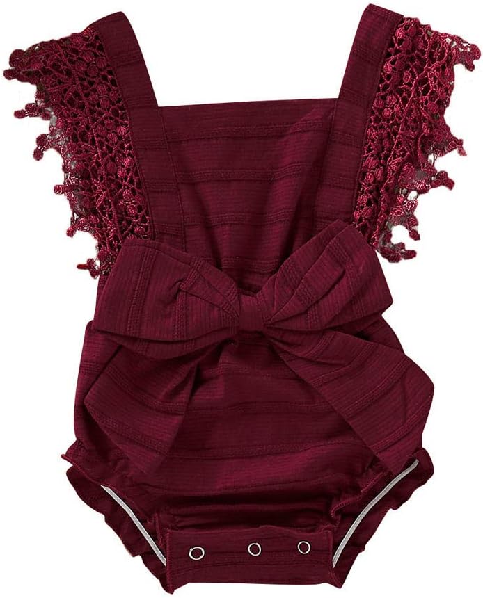 KpopBaby Newborn Girls Romper 2Pcs Sets, Toddler Girl Cotton Linen Lattice Sleeveless Bodysuit Romper Jumpsuit Outfits
