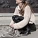 Pinksee Women's Casual Long Sleeve Turtleneck beige Knit Pullover Sweater (L)