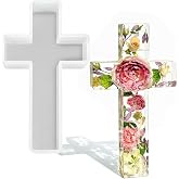 RESINWROLD 9'' Large Cross Mold, Deep Cross Silicone Mold for Resin