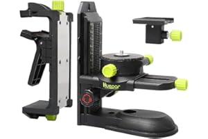 Huepar Fine-Tuning Bracket Laser Level Adapter, Multifunctional Magnetic Pivoting Base with Adjustable Clip, 360° Adjustable 