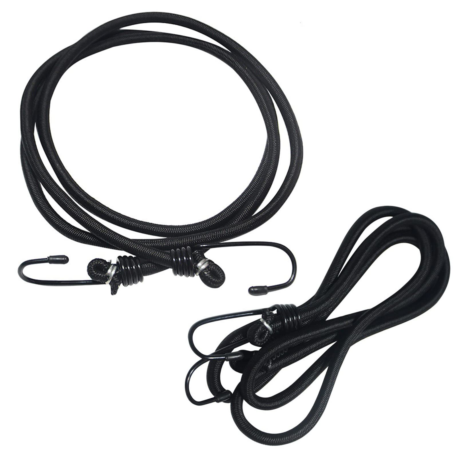 Tension Rope with Hooks in Lengths, Tarpaulin Tensioner Expander Bicycle Tie Down Strap with Hooks, Luggage Straps, Expander with Hooks, Black for Different Luggage Types