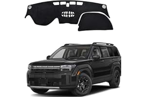 BOLTRY Dashboard Mat Cover for Hyundai Santa Fe 2019-2024 Nonslip Center Console Sunshield Glare UV Rays Protector Accessories