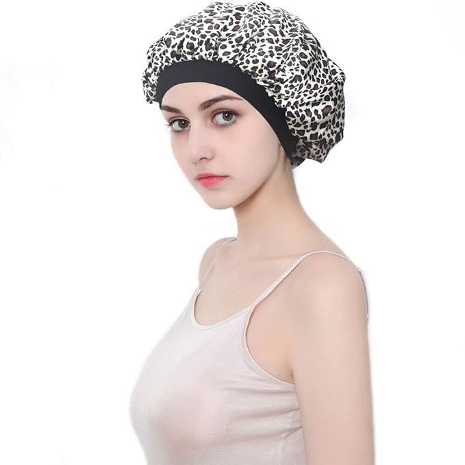 Aniwon Satin Bonnet Multipurpose Printing Elastic Night Sleep Cap Sleeping Head Cover