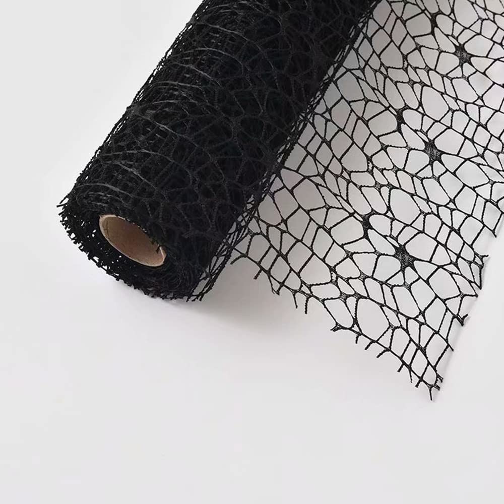 Photo 1 of 2 rolls of mesh bouquet wrapping paper, 19 inches × 5-yard flower packaging materials florist supplies, gifts birthday wedding festival decorations (Black)