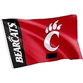 Desert Cactus University of Cincinnati Flag Bearcats UC Banners 100% Polyester Indoor Outdoor 3x5 feet Flags (Team Name)