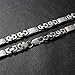 WESTMIAJW 8mm Mens Stainless Steel Bracelet Necklace Sets Silver Curb Chain Jewelry,24