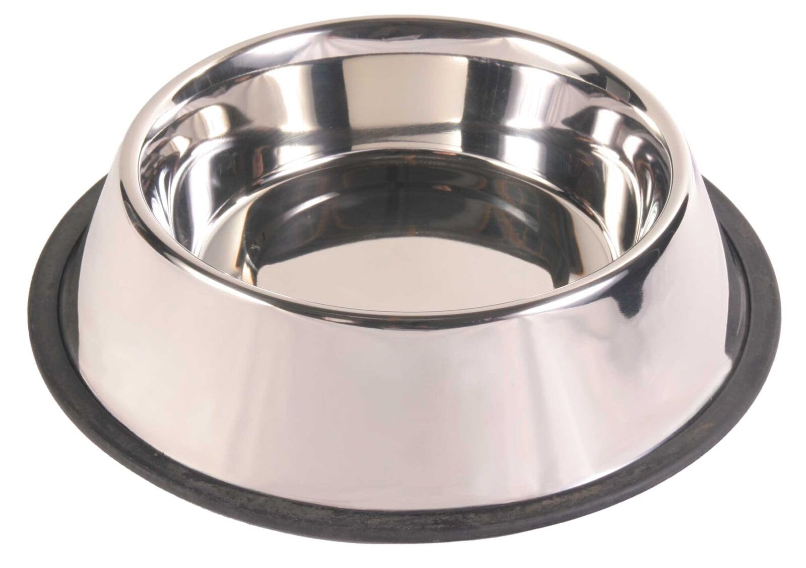 Trixie Stainless Steel Bowl with Rubber Ring 2.8 litre