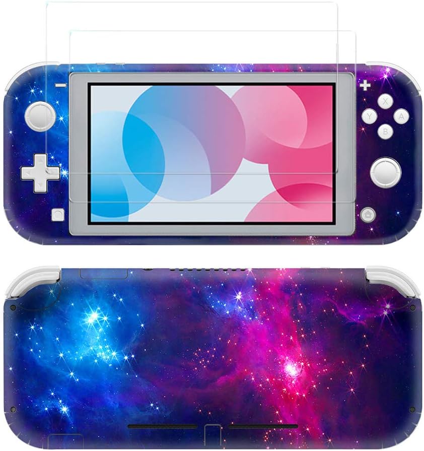 Taifond The Galaxy Decals Stickers Set Faceplate Skin + 2Pcs Screen Protector for Nintendo for Switch Lite Console & Joy-Con Controller & Dock Protection Kit: Computers & Accessories