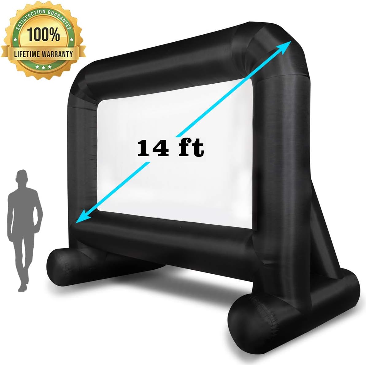 OUTTOY14 FT Inflatable Movie Screen Blow up Mega Movie Projection Outdoor Screen