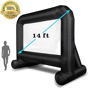 OUTTOY14 FT Inflatable Movie Screen Blow up Mega Movie Projection Outdoor Screen
