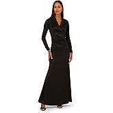 Adrianna Papell Womens Stretch Taffeta Tuxedo Dress