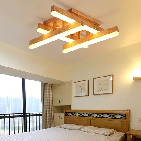 Hauptdekoration hölzerne LED-Deckenleuchte Moderne einfache kreative