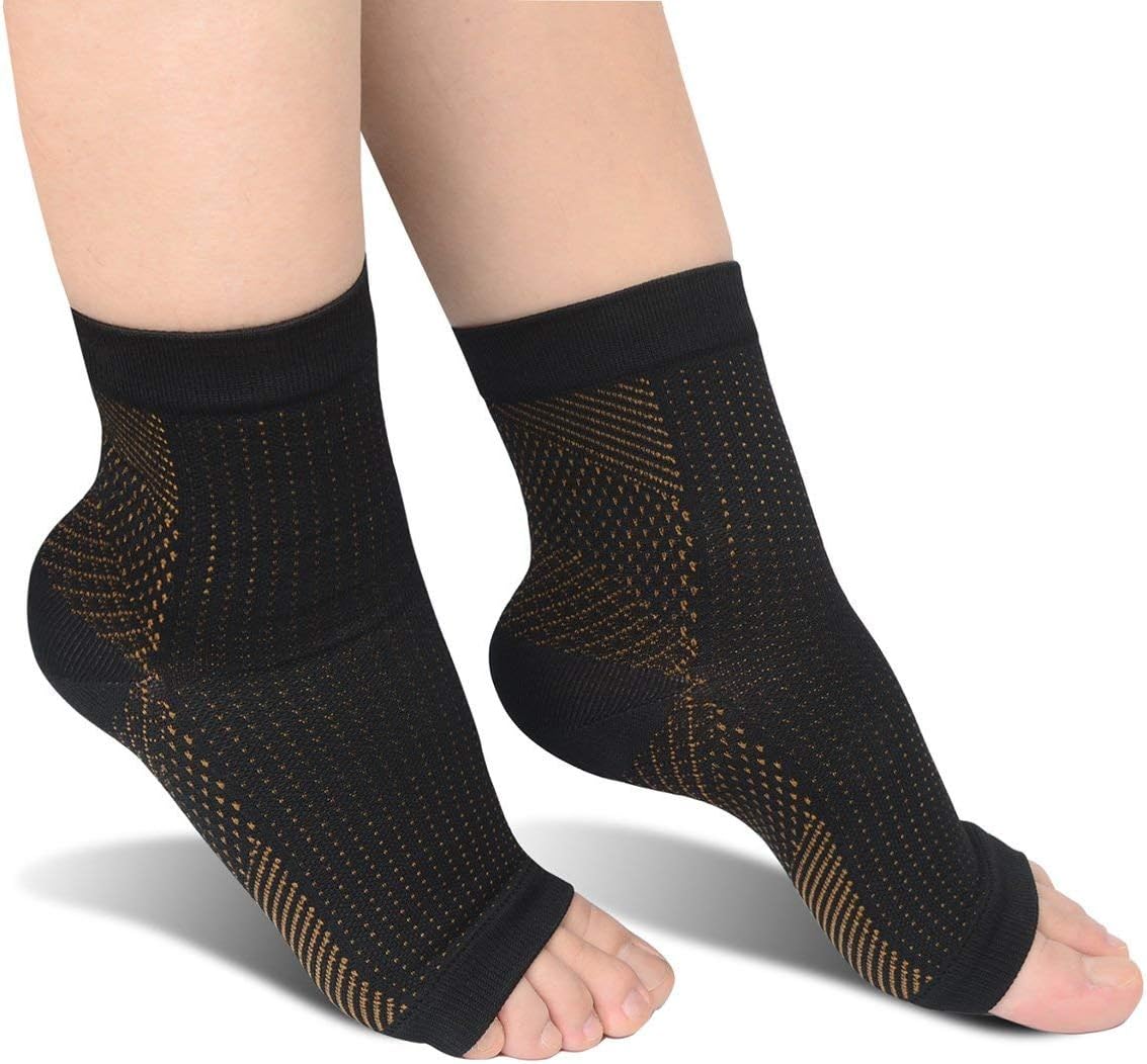 Ankle Sleeve Compression Socks for Men Women Heel Arch Support Plantar Fasciitis