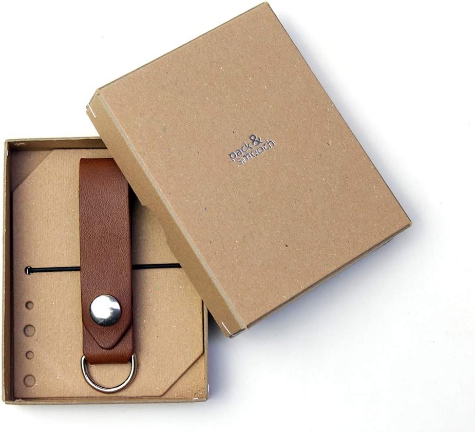 Pack & Smooch Keychain Keychain Leather ELLON Handmade in Germany - (Light Brown) - Image 4