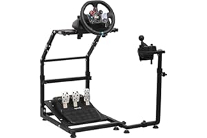 CXRCY Racing Wheel Stand Height Adjustable & Foldable Steering Wheel Stand Compatible with Logitech G920 G29 G27 G25 Gaming Cockpit (Wheel and Pedals Not Included)