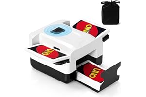 linkbolt Automatic Card Shuffler 1/2 Deck, One-Click Shuffling Mode, 2000mAh Rechargeable Shuffle Machine with Storage Bag, Electric Playing Card Shuffler for Poker, UNO, Blackjack, Skip-Bo, Phase 10